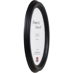 Овальна фоторамка «Ефект» 18x24 см, чорна, ручно виготовлена з натурального дерева