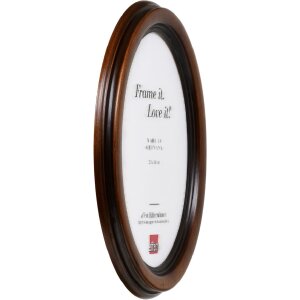 Класична овальна фоторамка HB 20x25 см, каштанового кольору