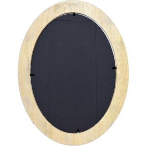 Овальна фоторамка HB 25x25 см, чорного кольору, з натурального дерева