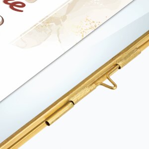 ZEP металева подвійна рамка Bruxelles gold 2 фото 10x15 см (32,5x20 см)
