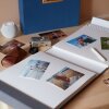 HNFD Фотоальбом Lona білий льон 1000 фотографій 34,5x33 см 168 білих сторінок