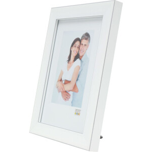 Пластиковая рамка Deknudt S41VK1 белая с серебряным кантом 21x29,7 см DIN A4