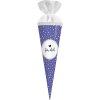 Goldbuch подарочный пакет dots school cone с фетровой застежкой 35 см белый