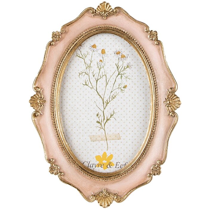 Clayre & Eef 2F0994 Фоторамка 15x2x20 см - 10x15 см Розовый