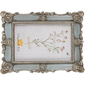Clayre & Eef 2F0995 Фоторамка 15x2x20 см Синий Винтажный дизайн 10x15 см
