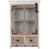 Clayre & Eef 5H0640 Настенный шкаф 38x14x58 см белый - коричневый