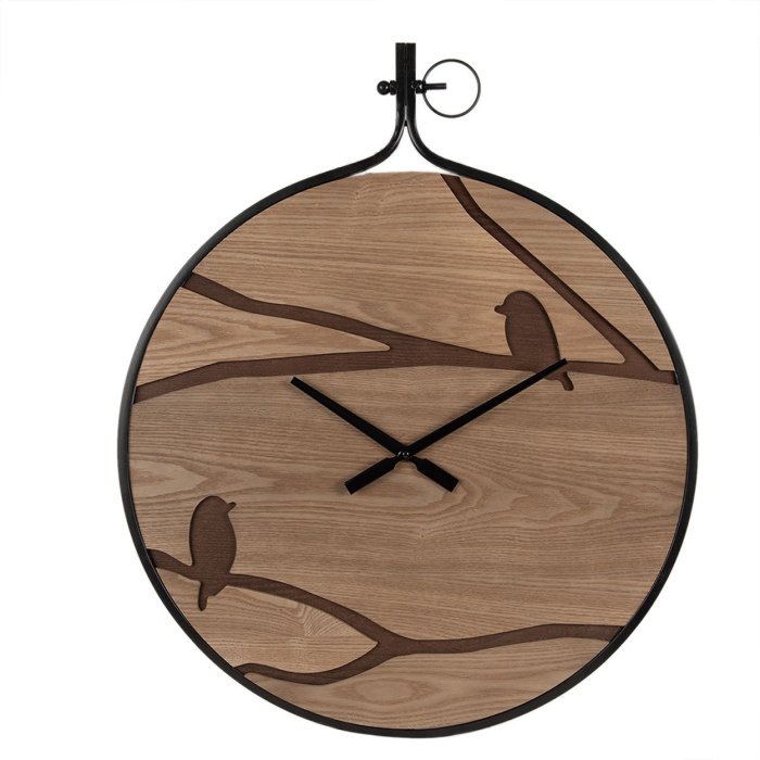 Clayre & Eef 5KL0226 Настенные часы 60x4x72 см - 1xAA Brown - Черный