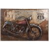 Clayre & Eef 5WA0189 Настенное украшение Мотоцикл 60x4x40 см коричневый прямоугольник