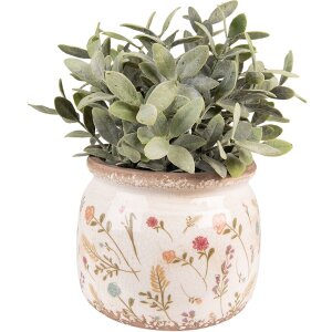 Clayre & Eef 6CE1551L Декоративный цветочный горшок Ø 20x15 см Розовый - Зеленый