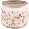 Clayre & Eef 6CE1551M Украшение Цветочный горшок Ø 15x13 см Розовый - Зеленый