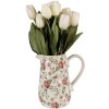 Clayre & Eef 6CE1563M Декоративный кувшин 16x11x18 см розово-бежевый