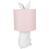 Настільна лампа Clayre & Eef 6LMC0013WP Кролик Ø20x43 см E27 60W білий рожевий