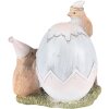 Clayre & Eef 6PR3824 Прикраса Пташеня 12x9x12 см Сірий - Коричневий