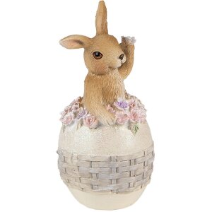 Clayre & Eef 6PR3832 Декоративний кролик 6x6x13 см Бежево-коричневий