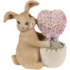 Clayre & Eef 6PR3833 Украшение Кролик 11x6x12 см коричнево-розовый