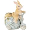 Clayre & Eef 6PR3836 Прикраса Кролик 11x8x13 см Коричневий - Синій