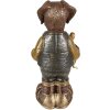 Clayre & Eef 6PR3882 Прикраса собака 16x14x34 см коричнево-зелена