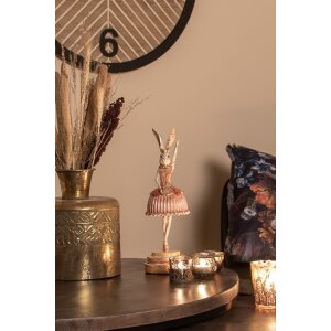 Clayre & Eef 6PR3884 Прикраса Кролик 11x11x35 см Рожевий - Бежевий