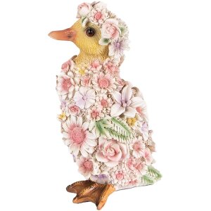 Clayre & Eef 6PR4875 Украшение Утка 10x11x18 см Розовый