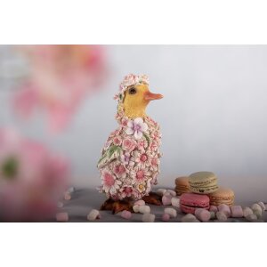 Clayre & Eef 6PR4875 Украшение Утка 10x11x18 см Розовый