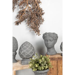 Clayre & Eef 6TE0472 Цветочный горшок Женщина 18x17x25 см серый