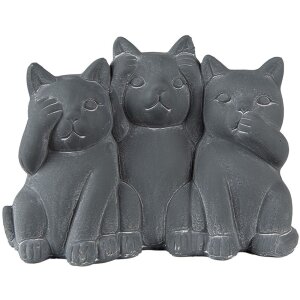 Clayre & Eef 6TE0475 Декор Коти 22x10x16 см сірий