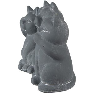 Clayre & Eef 6TE0475 Декор Коти 22x10x16 см сірий