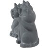 Clayre & Eef 6TE0475 Декор Коти 22x10x16 см сірий