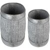 Clayre & Eef 6Y4886 Декоративна залізна ванна (2 шт.) 52x25x26 - 48x21x23 см Сірий