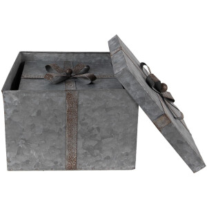 Ящики для зберігання Clayre & Eef 6Y4891 24x24x18 - 20x20x15 - 16x16x12 см Сірий