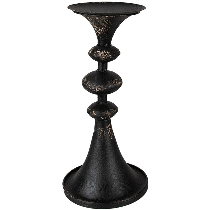 Підсвічник Clayre & Eef 6Y4945 Ø 15x34 см Чорний