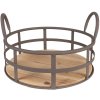 Кошик для зберігання Clayre & Eef 6Y5248 Ø 25x9-15 см Сірий - коричневий