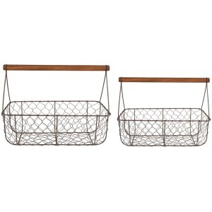 Clayre & Eef 6Y5259 Кошики (набір з 2) 36x17x12-27 -...