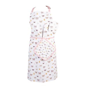 Clayre & Eef BPD41 Фартук 70x85 см бежево-розовый