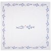 Clayre & Eef SSF05 Скатерть 150x250 см бело-голубой прямоугольник