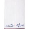 Кухонний рушник Clayre & Eef SSF42-2 50x70 см біло-блакитний прямокутник