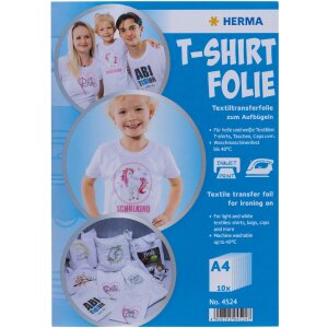 HERMA 4524 Плівка для трансферу футболок А4 для світлих...
