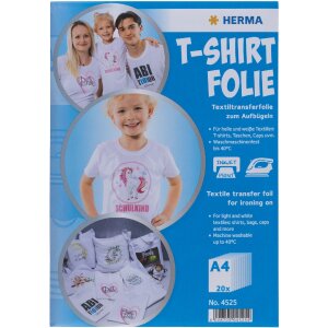 HERMA 4525 Пленка для переноса футболок A4 светлые цвета...