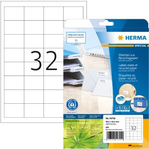 HERMA 10702 Этикетки из переработанной бумаги A4...