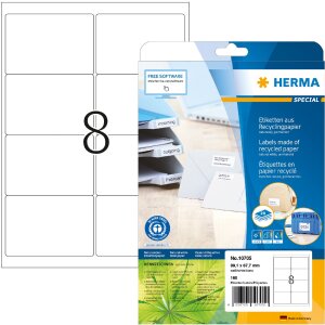 HERMA 10705 Этикетки из переработанной бумаги A4...