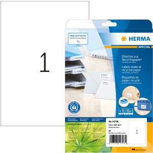 HERMA 10708 Этикетки из переработанной бумаги A4 210x297...