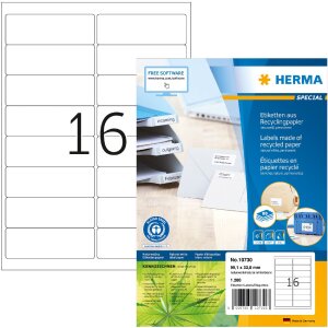 HERMA 10730 Этикетки из переработанной бумаги A4...