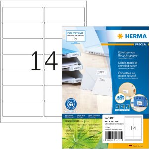 HERMA 10731 Этикетки из переработанной бумаги A4...