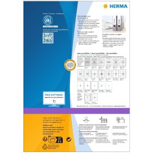 HERMA 10739 Этикетки для папок A4 192x38 мм белые...