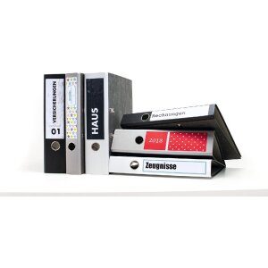 HERMA 10739 Этикетки для папок A4 192x38 мм белые постоянные для узких папок