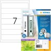 HERMA 10739 Этикетки для папок A4 192x38 мм белые постоянные для узких папок