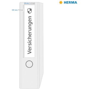 HERMA 10745 Этикетки для папок A4 192x38 мм белые перманентные из переработанной бумаги