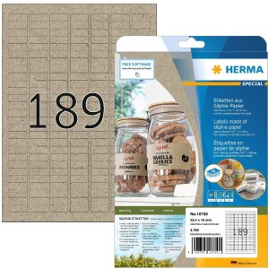HERMA 10750 Silphie-Papier Etiketten A4 25.4x10 mm...