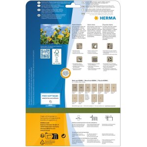 HERMA 10751 Бумажные этикетки Silphie A4 35,6x16,9 мм натуральные коричневые с постоянным клеем