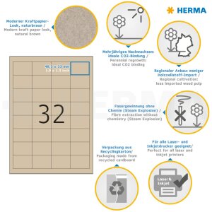 HERMA 10752 Этикетки A4 48,3x33,8 мм натуральная...